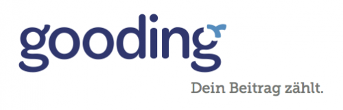 gooding-Logo mit dem Slogan: Dein Beitrag zählt